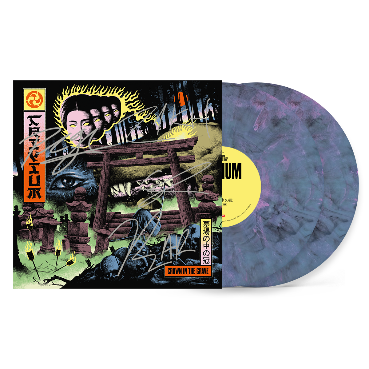 Crown In The Grave (Signed Blue & Pink Agony Vinyl)