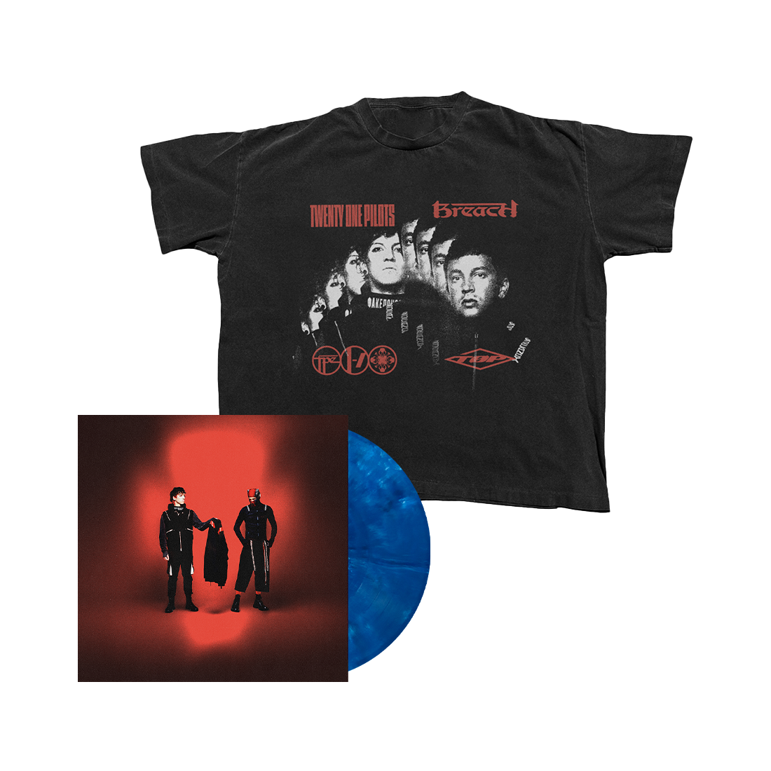 Breach Faces T-Shirt + Vinyl Fanpack