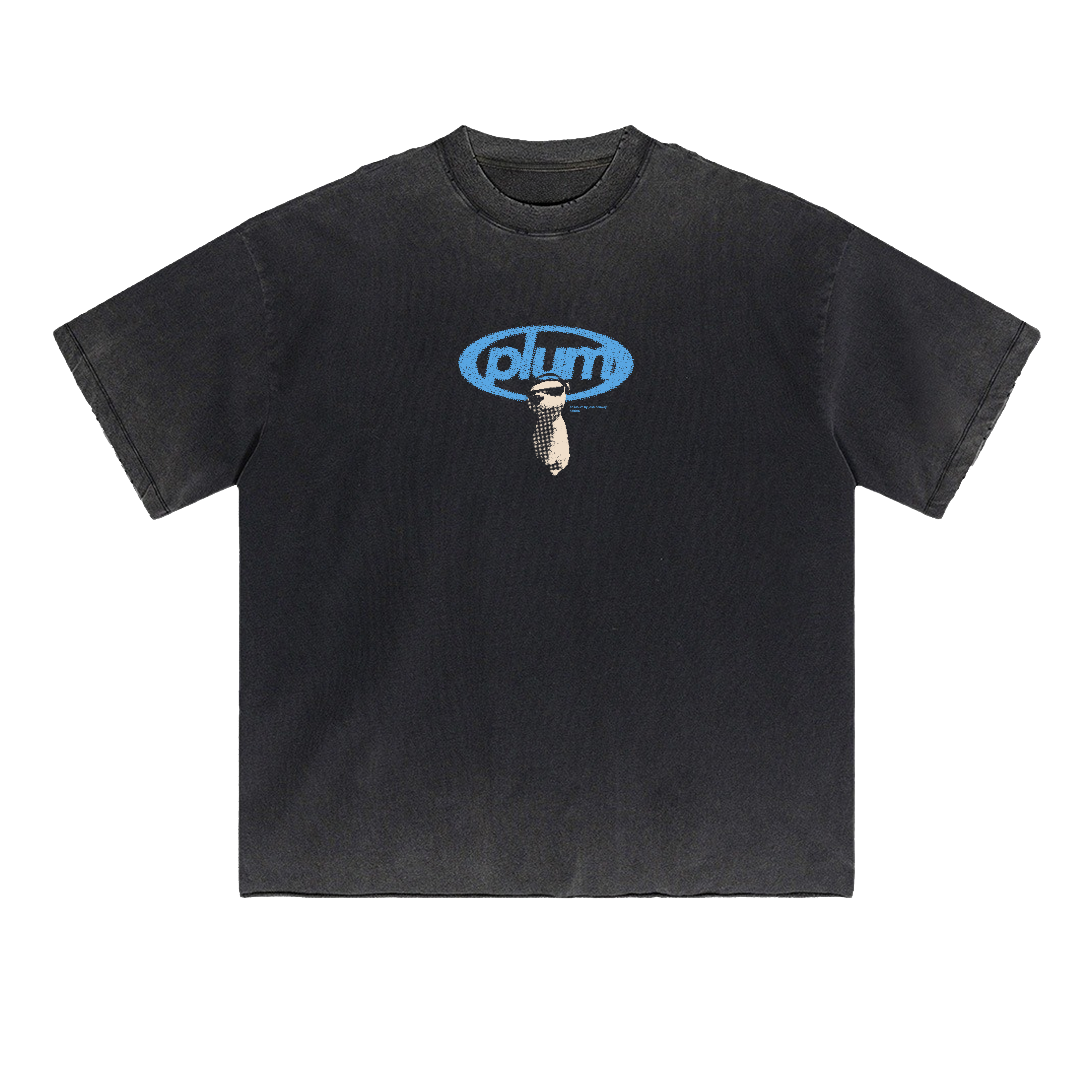 black plum distressed tee