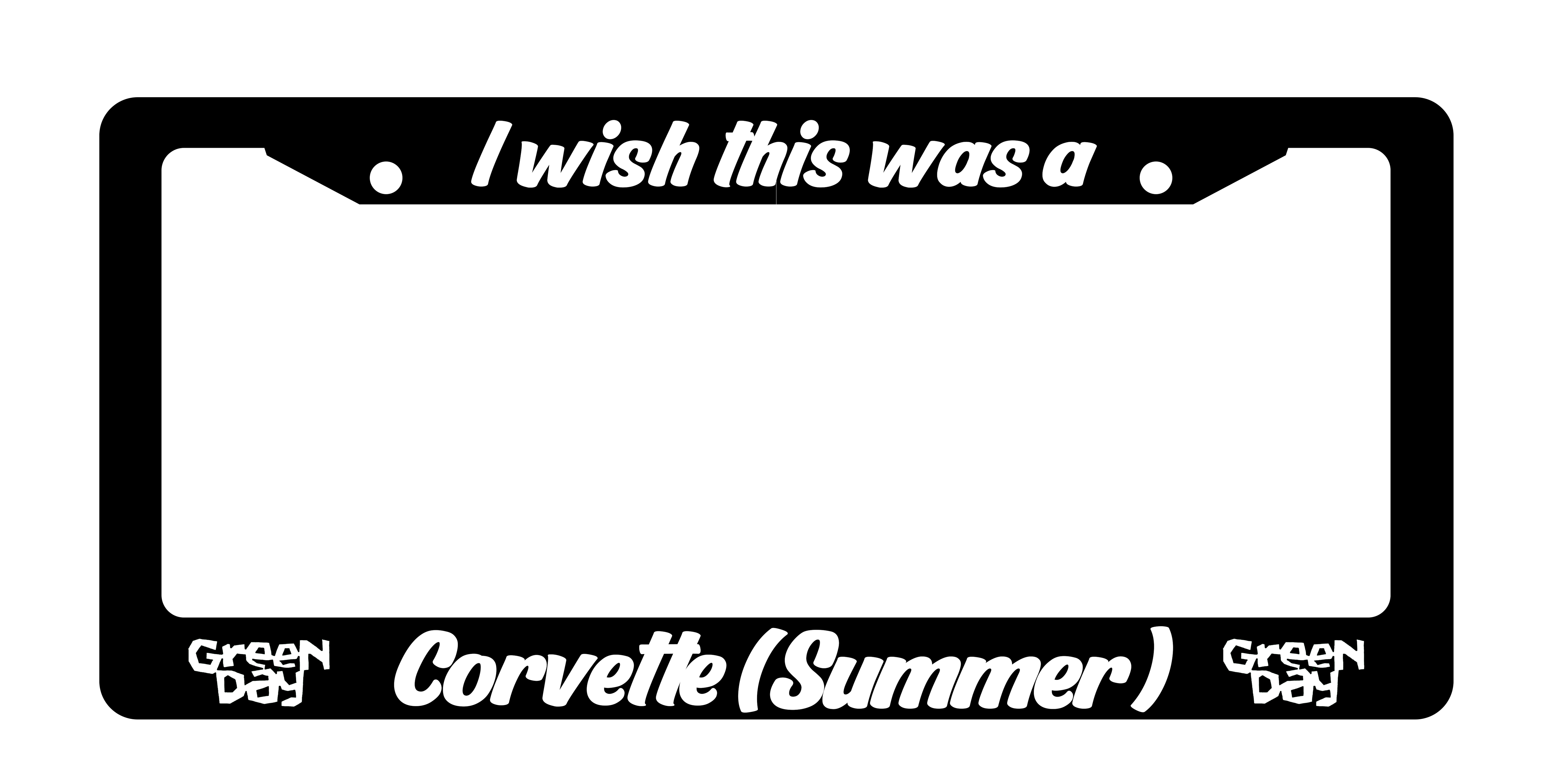 Corvette Summer License Plate Frame