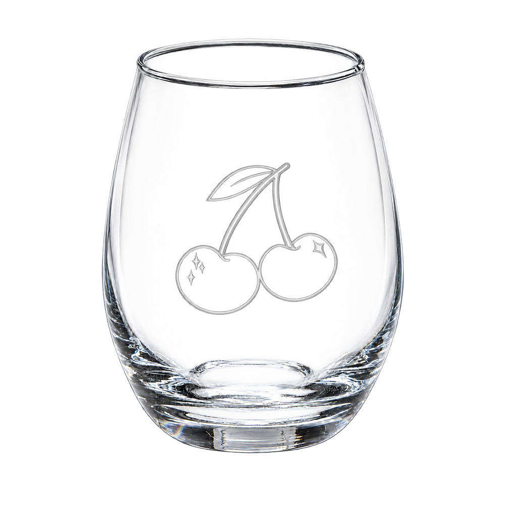 Holiday Things Stemless Wine Glass (Set of 2)