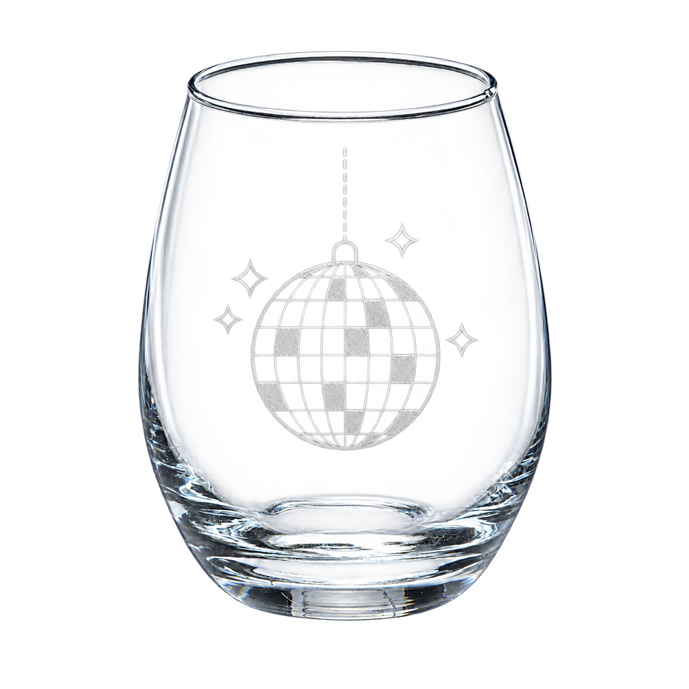 Holiday Things Stemless Wine Glass (Set of 2)