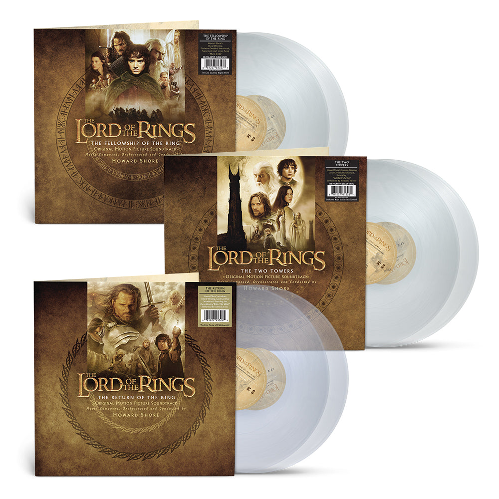 The Lord Of The Rings: The Motion Picture Trilogy Soundtrack (Clear) LP Bundle