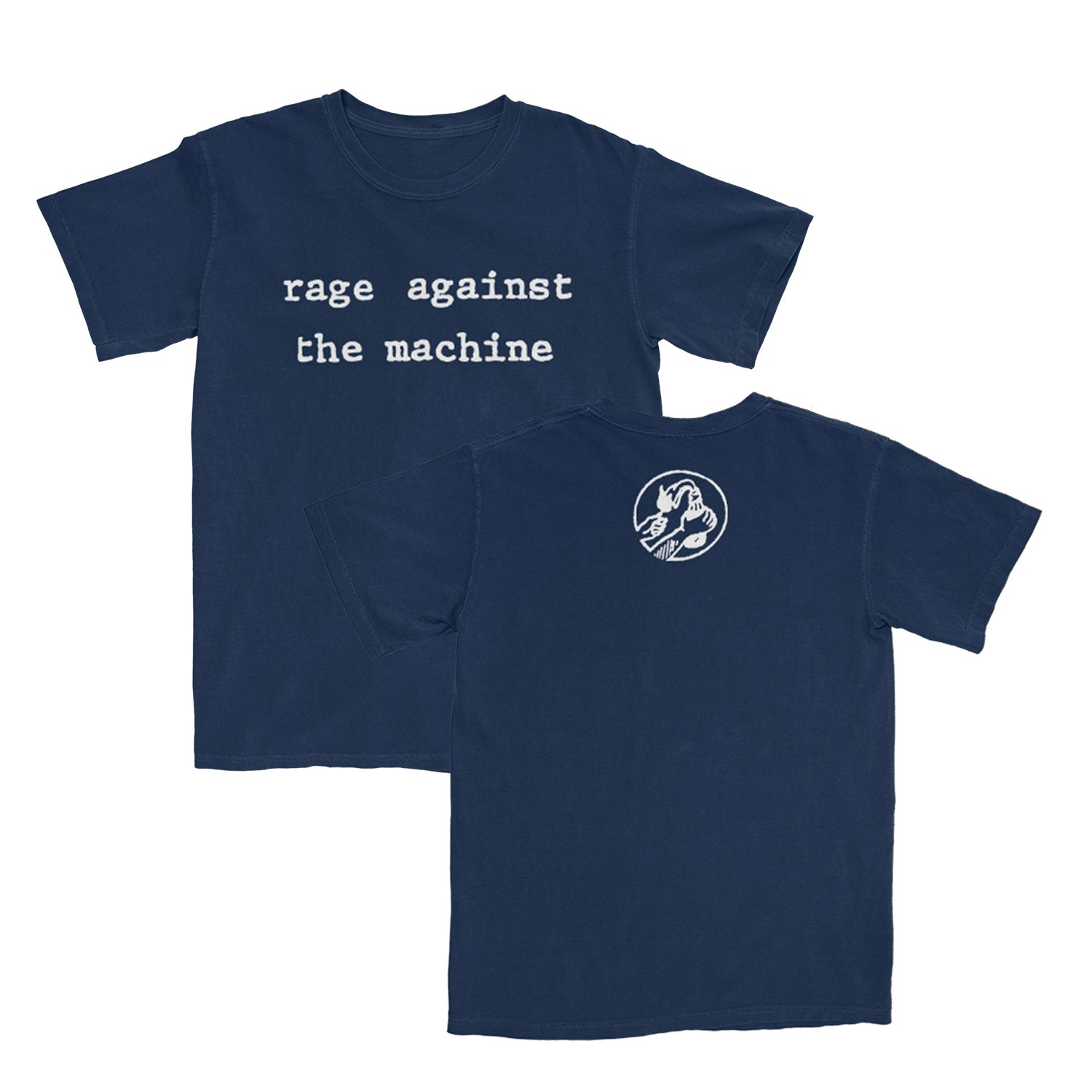 Typewriter Font Navy T-Shirt