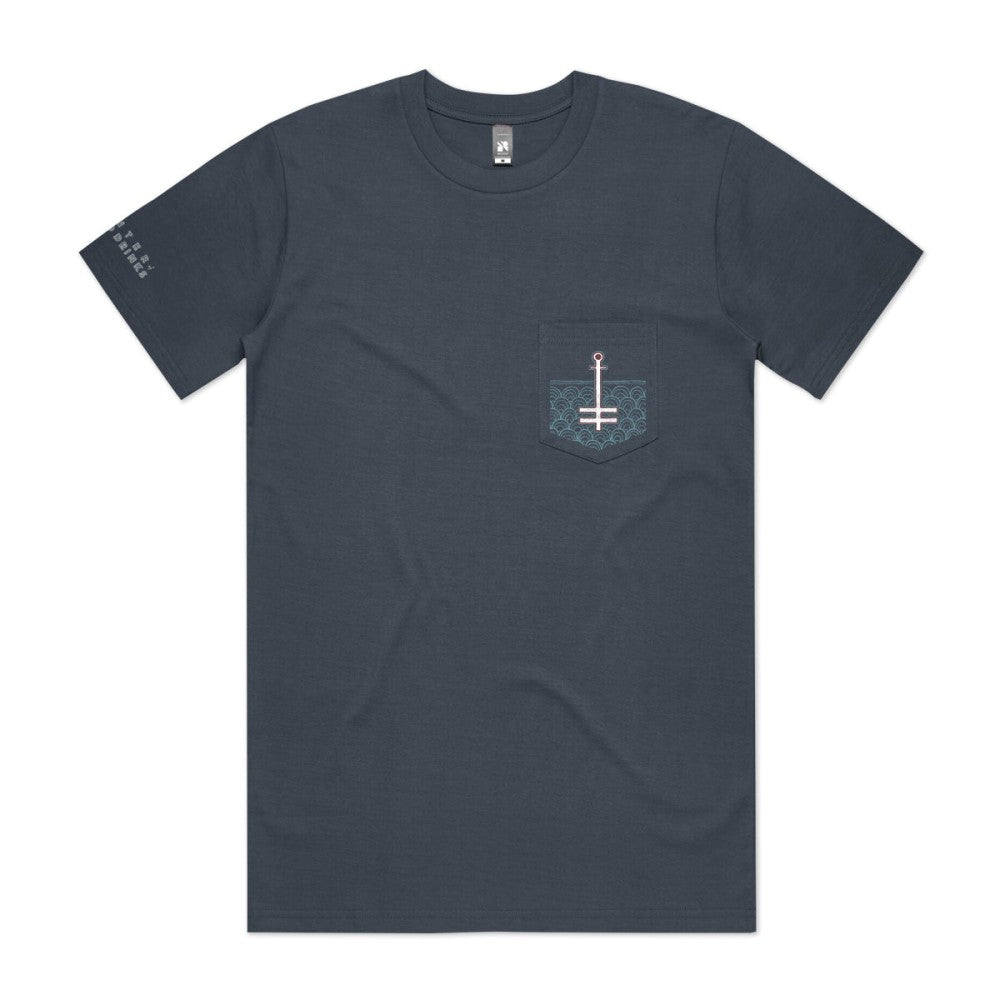 Winter Of Mixed Drinks Anniversary Pocket T-Shirt Blue