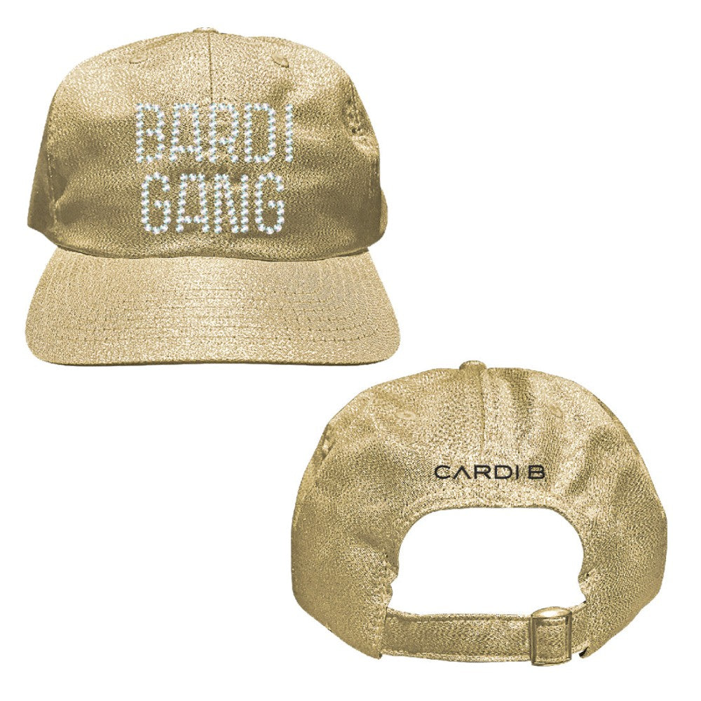 Gold Rhinestone Bardi Gang Hat