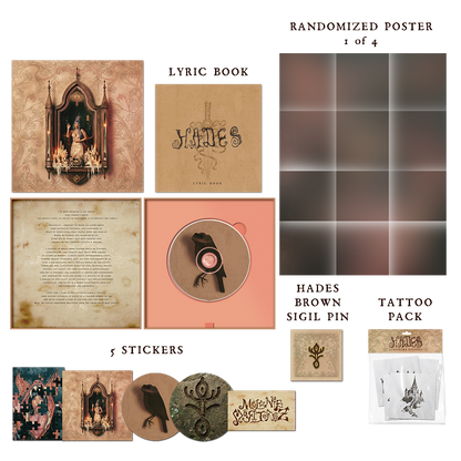 Hades Brown Sigil Enamel Pin + CD Box Set
