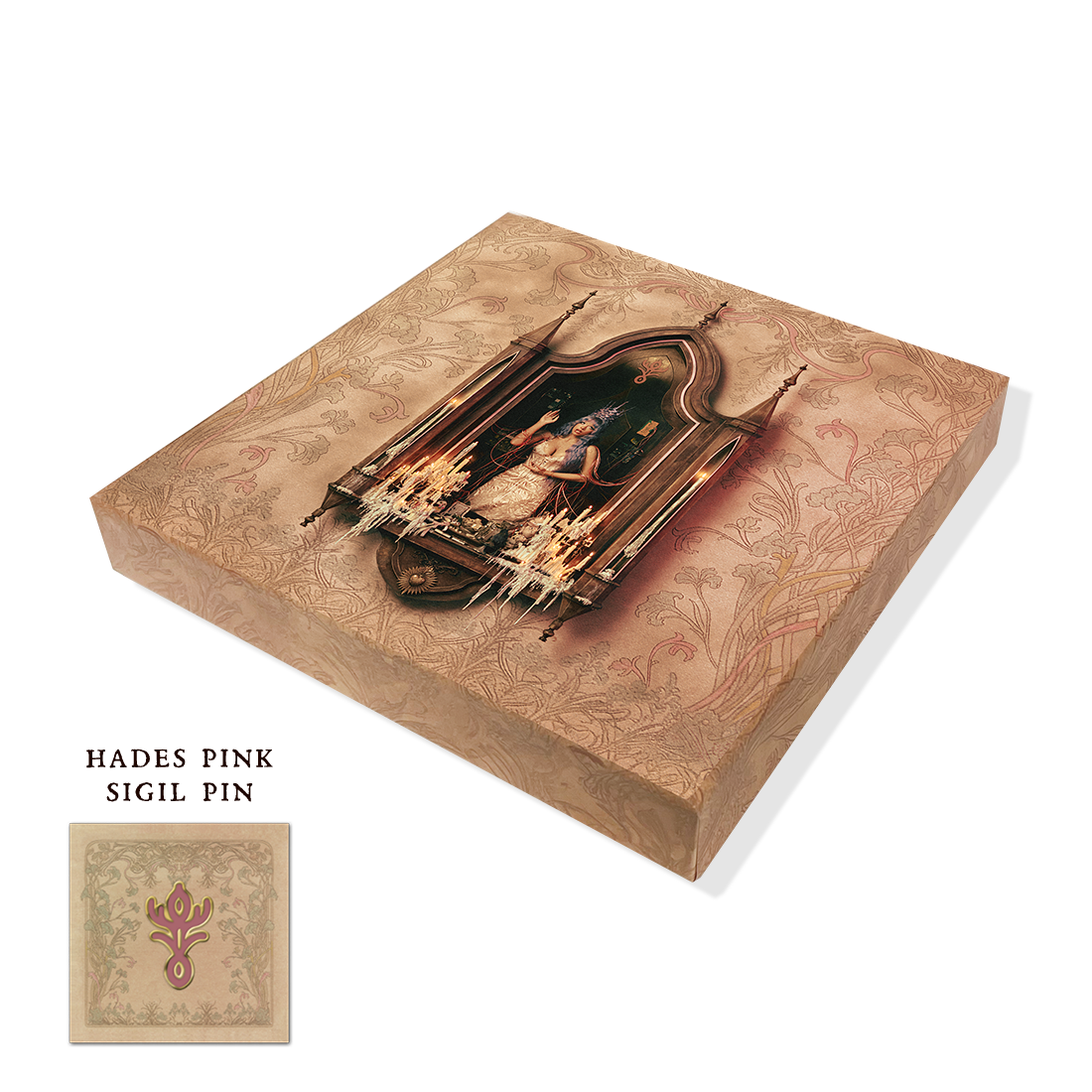 Hades Pink Sigil Enamel Pin + CD Box Set