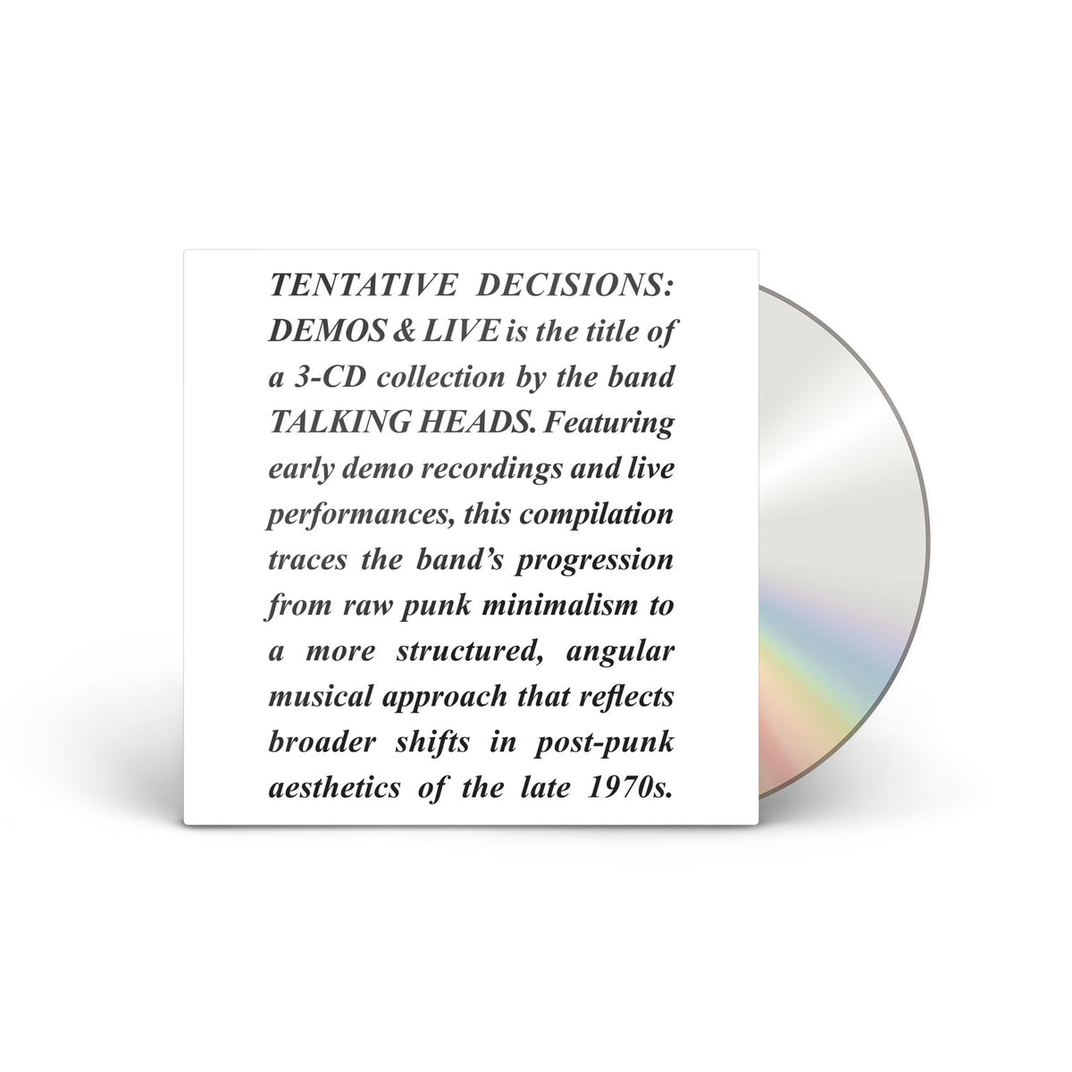 Tentative Decisions: Demos & Live [3CD]