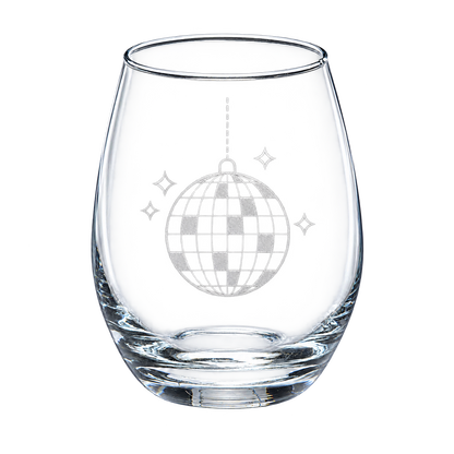 Holiday Things Stemless Wine Glass (Set of 2)