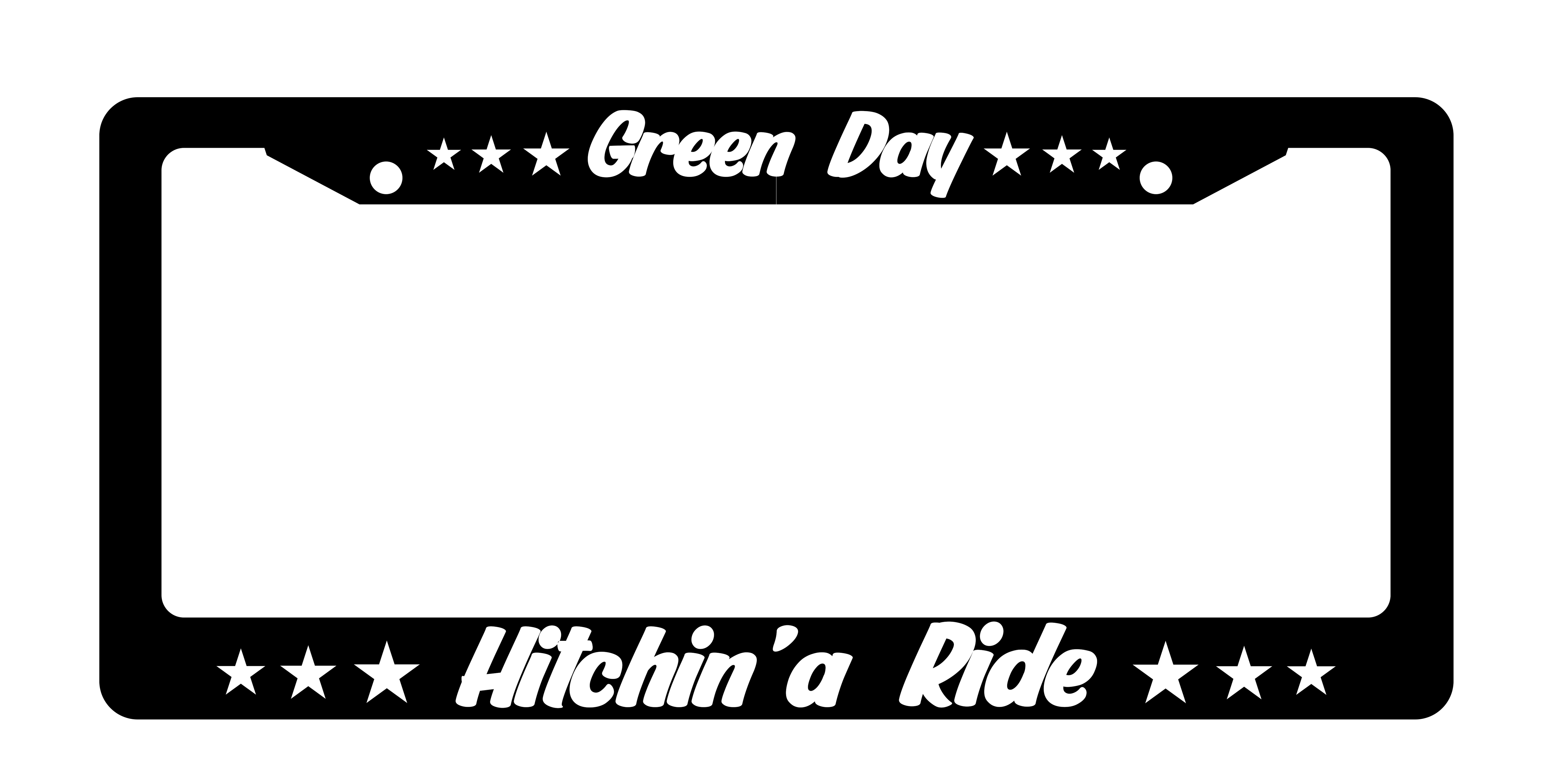 Hitchin' A Ride License Plate Frame