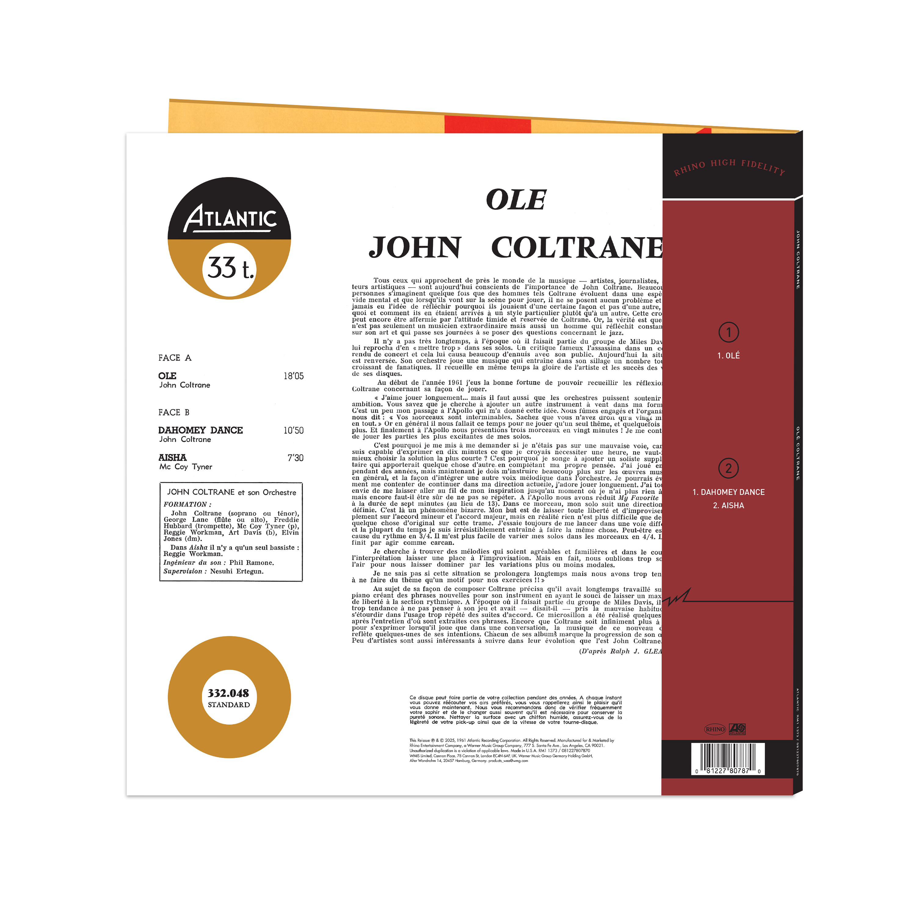 Ole Coltrane (Mono) (Rhino High Fidelity) (Unnumbered) Vinyl [LP]