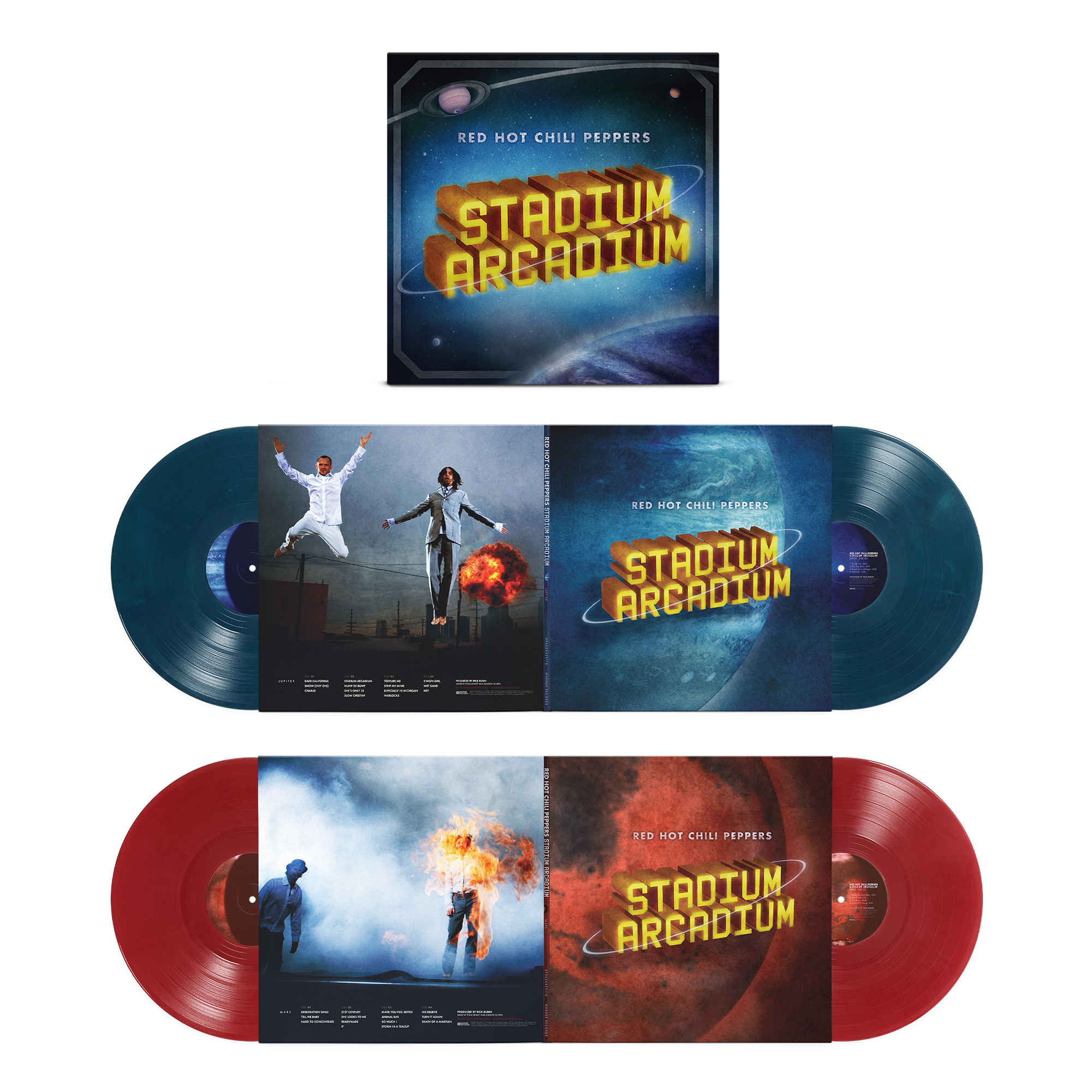 Stadium Arcadium: 20th Anniversary Limited Edition Sea Blue Marble & Ruby Red Marble Vinyl