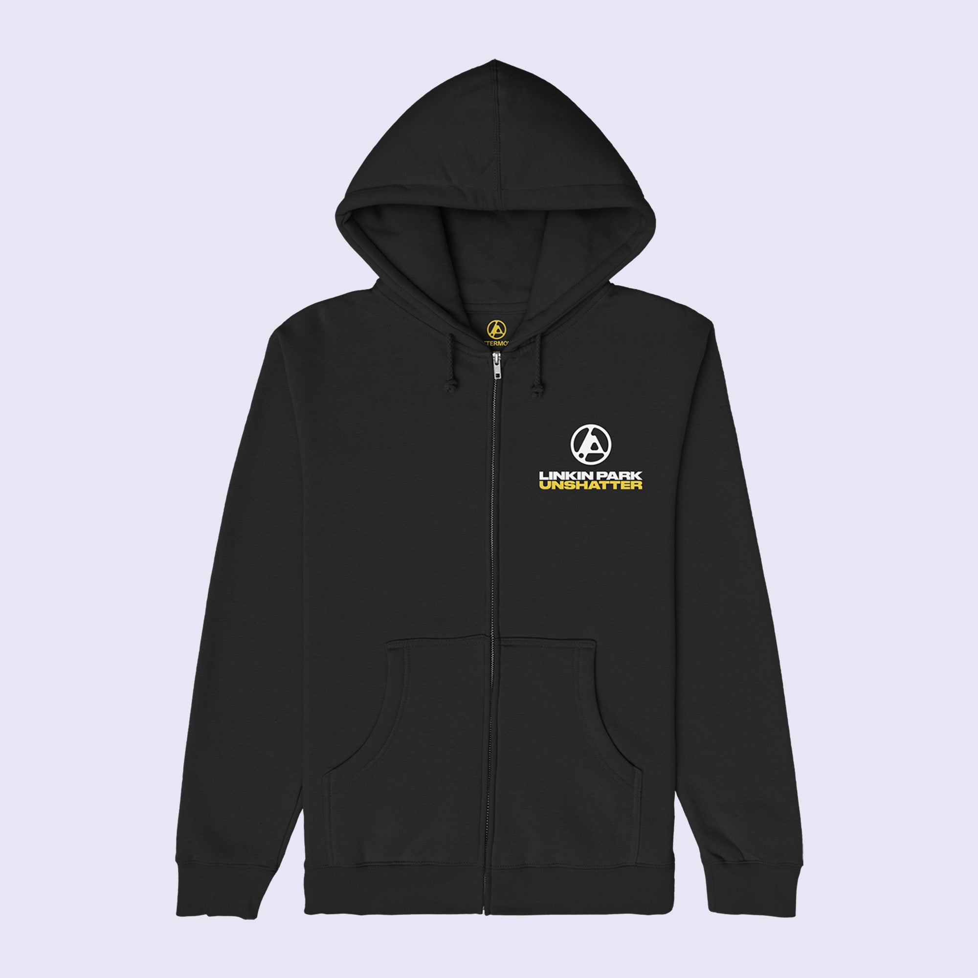 UNSHATTER Black Zip Up Hoodie