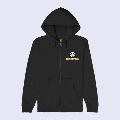 UNSHATTER Black Zip Up Hoodie