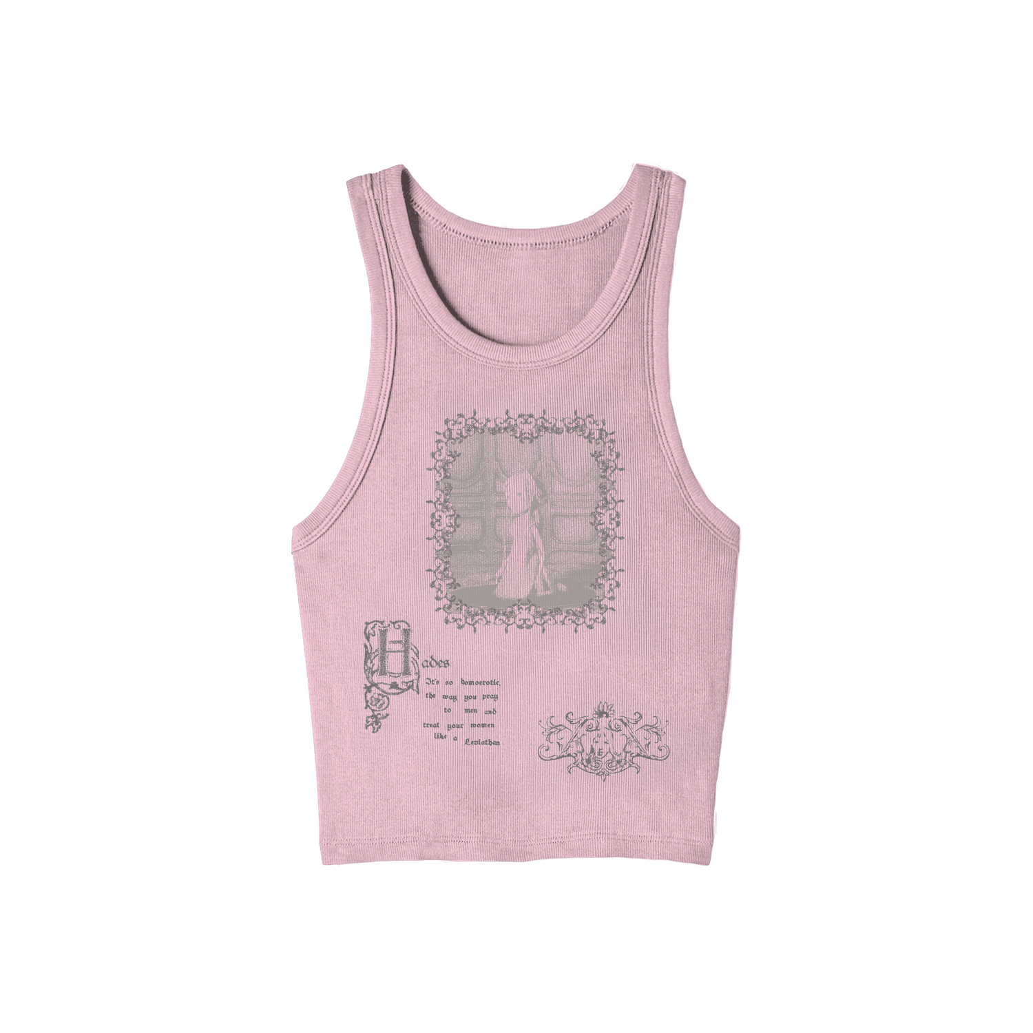 Circle Pink Ribbed Tank