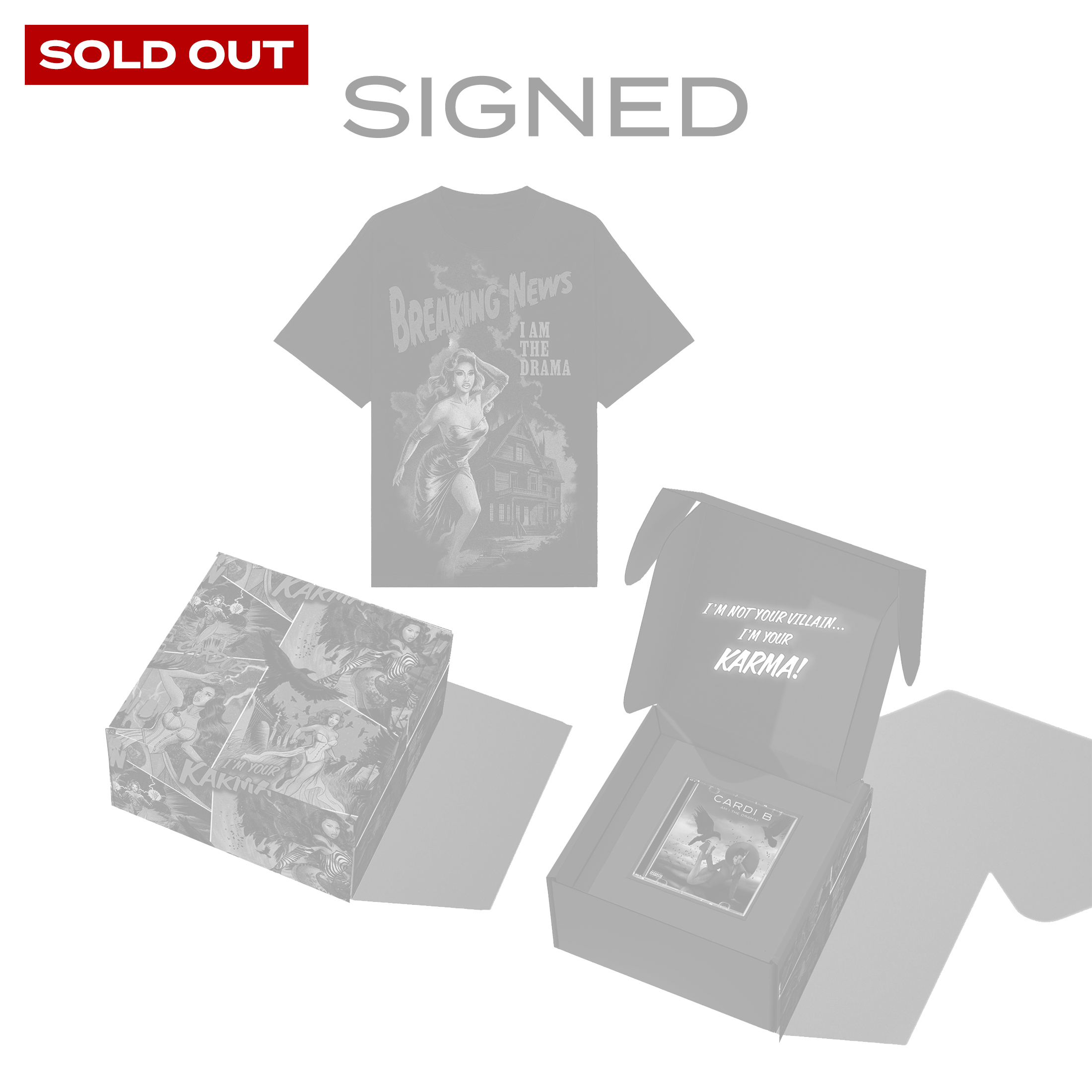 AM I THE DRAMA? Box Set Black T-Shirt (designed by Revolve)