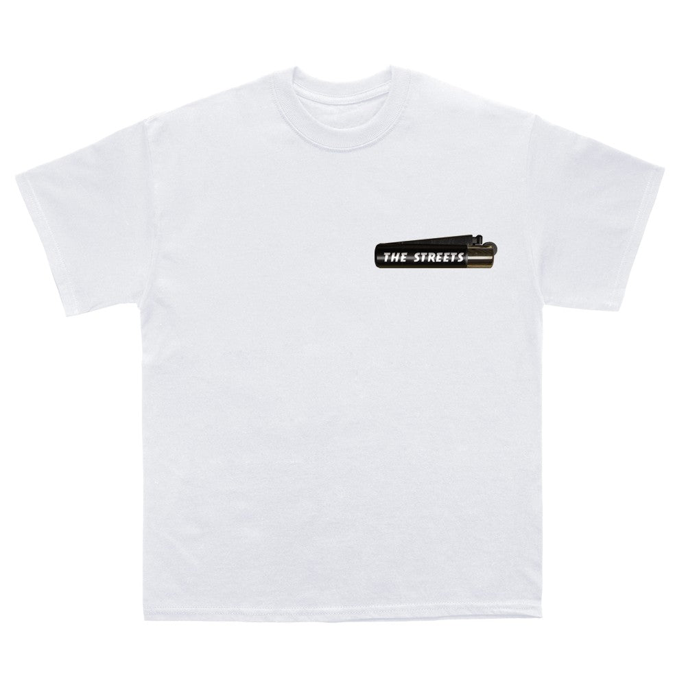 Lighter Pocket Print White T-Shirt